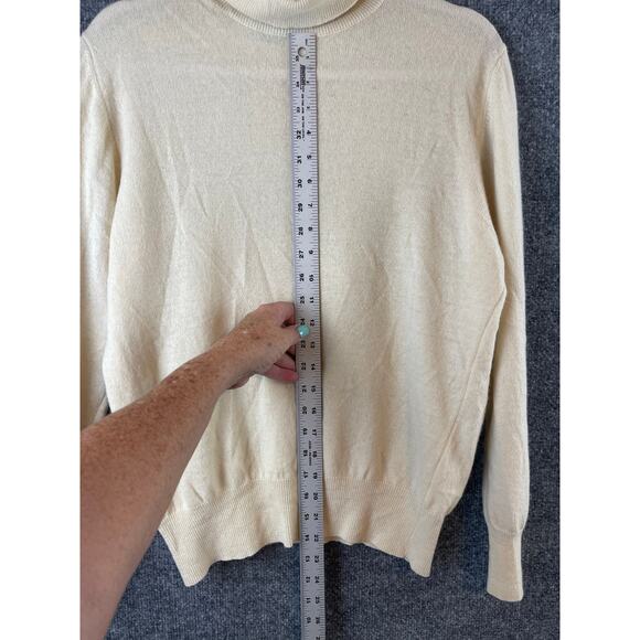 United Colors of Benetton Sweater Women’s 46 US 16 Yoke color turtleneck Italy - Picture 12 of 16